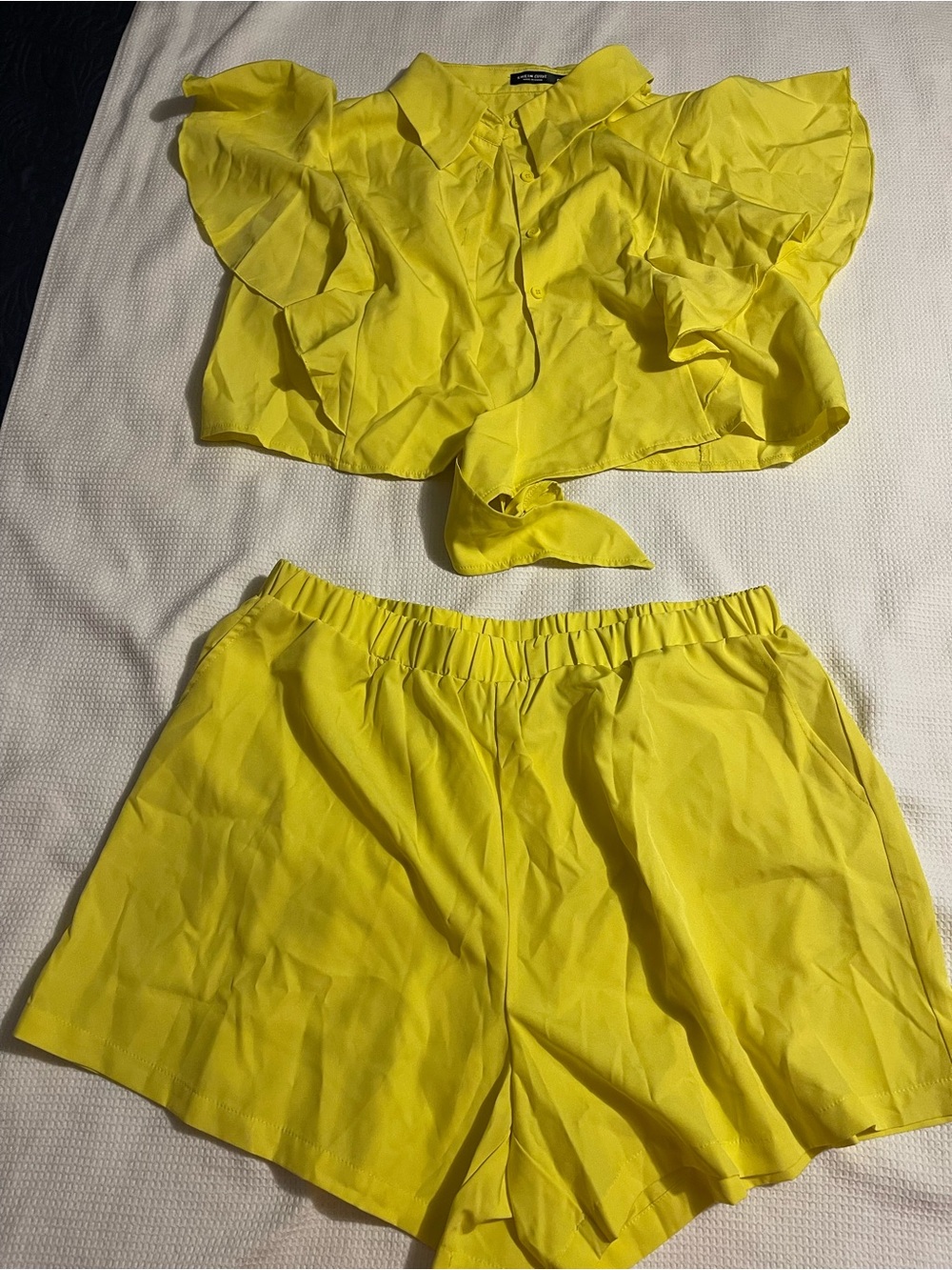 New Balance Bright Yellow Elastic-Waist Women's Shorts